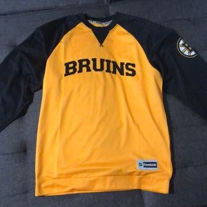 Boston Bruins Reebok Crew Neck Raglan Pullover